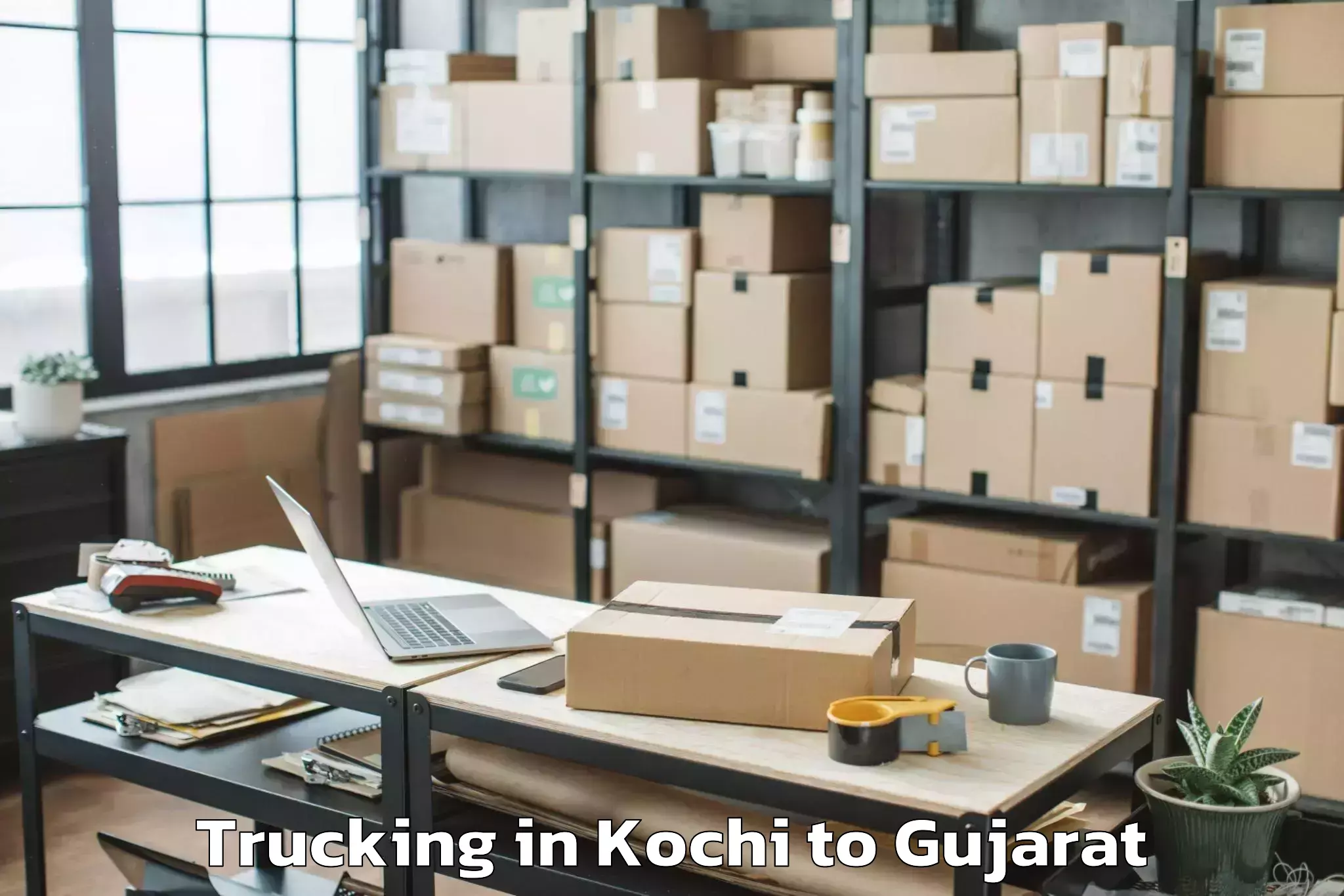 Book Your Kochi to Jambughoda Trucking Today